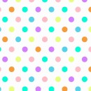 Printed Wincy Col. 120 Spots White (Min: 10mtrs)